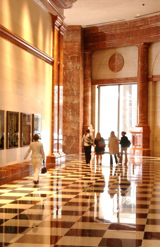 office building lobby