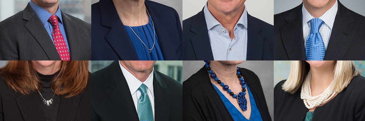 collage of various business portrait wardrobe choices